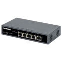 Intellinet 5-Port Gigabit Switch with PoE Passthrough, One IEEE 802.3bt (PoE++ / 4PPoE) PD PoE Port 