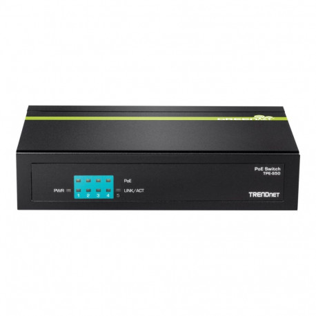 Trendnet võrgulüliti TPE-S50 haldamata L2 Fast Ethernet (10/100) Power over Ethernet (PoE), must