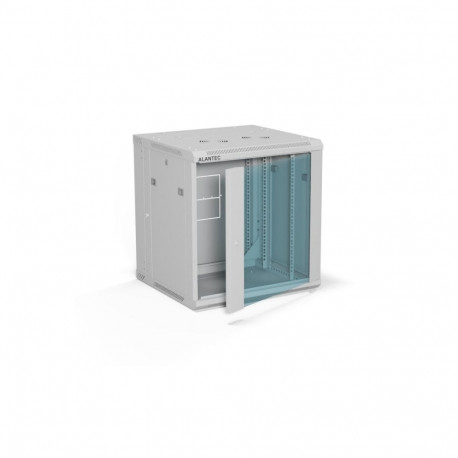 ALANTEC seinakapp 19" 12U 600x600, kaheosaline, ühetiivalise klaasuksega, eemaldatava täiskattega ta