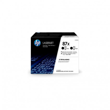 HP 87X 2-pack High Yield Black Original LaserJet Toner Cartridges