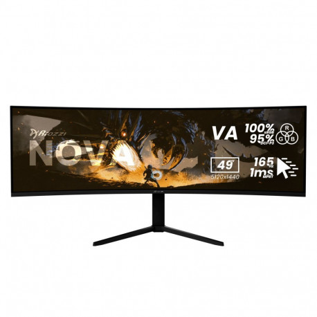 AROZZI Nova | 49 " | VA | 32:9 | 165 Hz | 4 ms | 5120 x 1440 pixels | 350 cd/m | HDMI ports quantity