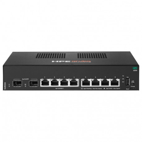 "Aruba Networking CX6000 Managed Switch (S4R22A) 8x 1G Ethernet, 2x 1G SFP, Nicht-PoE"