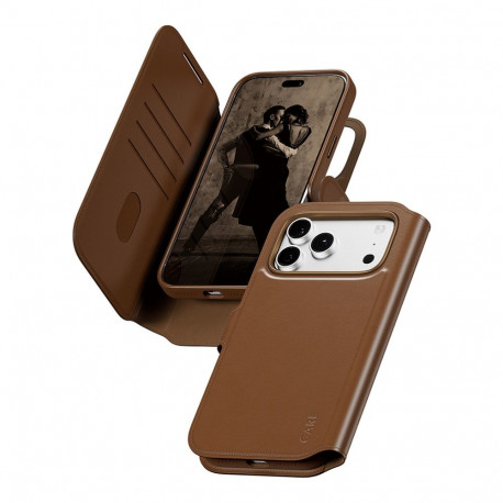 CARE by PanzerGlass 2-in-1 rahakotiümbris Tango MagSafe iPhone 17 Pro Max, pruun