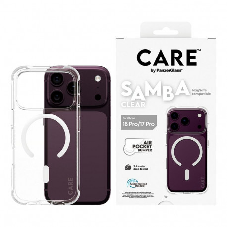 "CARE by PanzerGlass Samba Case iP17/18 Pro Transparent MS weiß"