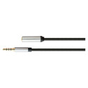 "Python Audiokabel 4-pol. Klinkenst. an Buchse schwarz 2m"