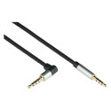 "Python Audiokabel 4-pol. Klinkenst. eins. gew. schwarz 1m"
