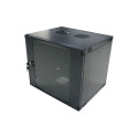 "Logilink 19"" Wallmount Single Section Box 09U, Flat Pack, black"
