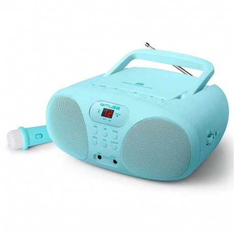 Muse MD-203 KB Portable Sing-A-Long Radio CD Player, Blue