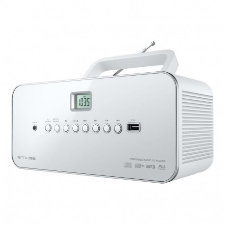 Muse M-28RDW White, Portable radio CD/MP3 Player with USB