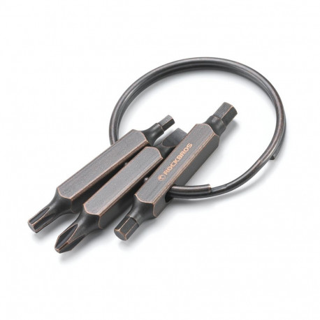 Rockbros Rockbros VK-ARCO3 ROAD TO SKY Multitool 6-in-1 Keychain - Brown