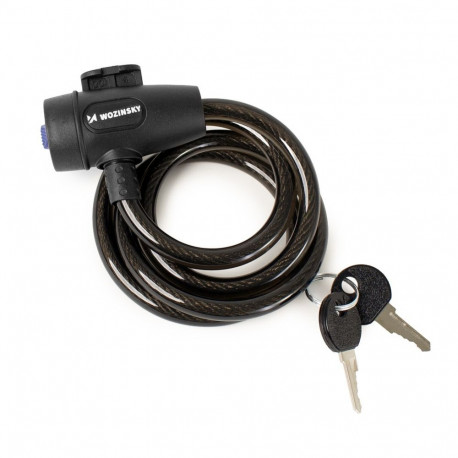 Wozinsky Wozinsky WZR-K3 Cable Bicycle Lock with Key 90 cm - Black