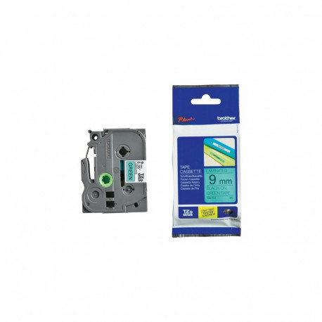 Markeerimislint BROTHER TZE-721, 9 mm, must/rohelisel
