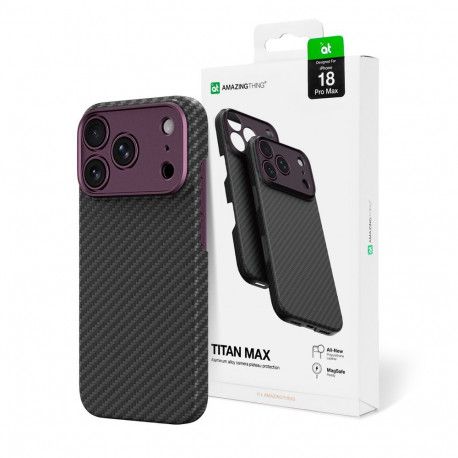 AmazingThing Titan Max Lens Case for iPhone 18 Pro Max in Aramid Fiber with Camera Cover, Compatible