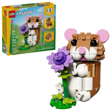 Constructor - LEGO Creator 3-in-1 31376 Cute Hamster With a Flower