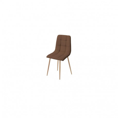 HARRY DINING CHAIR BROWN PU/WOODEN LEGS