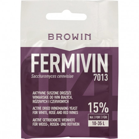 Browin Fermivin 7013 dry wine yeast 7g, 35L, for white, red, rosé wine, 400340