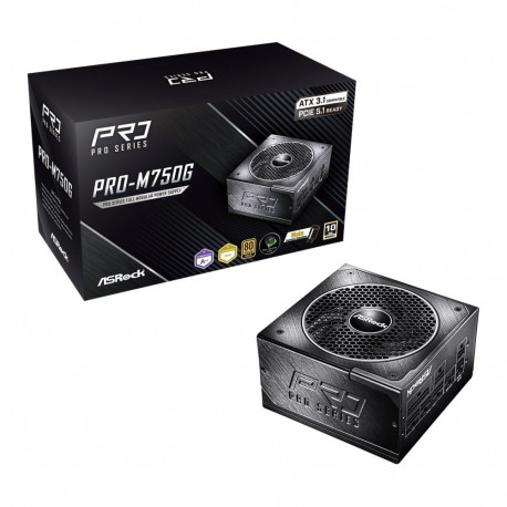 Asrock toiteplokk PRO-M750G 750W 80 PLUS Gold