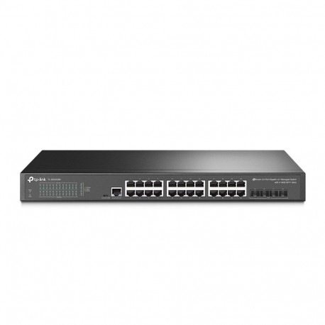 TP-Link võrgulüliti JetStream, 24-pordiline gigabitine L2+ hallatav, 4 10GE SFP+ pesaga