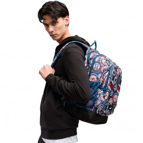 Puma seljakott Academy AOP 91150 27, sinine-punane
