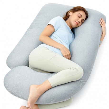 Momcozy PP102 Szara | Poduszka ciążowa w kształcie litery U |