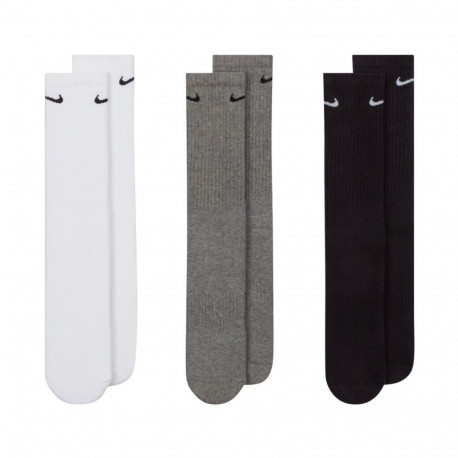 Skarpety Nike Everyday Cushioned Crew 3 pary białe, szare, czarne SX7664 964