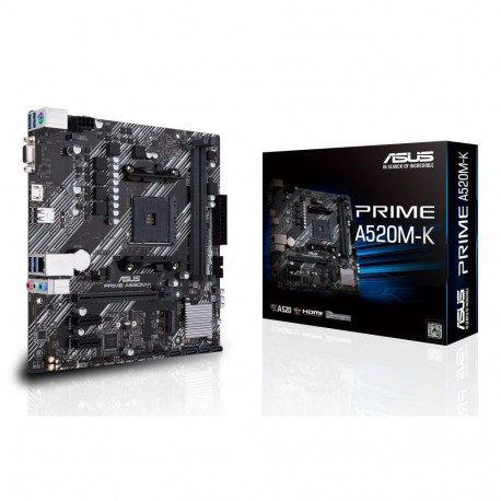 Asus Mainboard||AMD A520|SAM4|MicroATX|2xPCI-Express 3.0 1x|1xPCI-Express 3.0 16x|1xM.2|Memory DDR4|