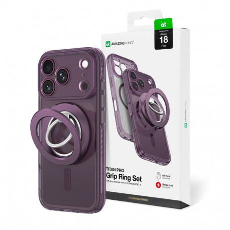 AmazingThing AmazingThing Titan Pro Lens Ring Set Case for iPhone 18 Pro with Camera Cover and Magne
