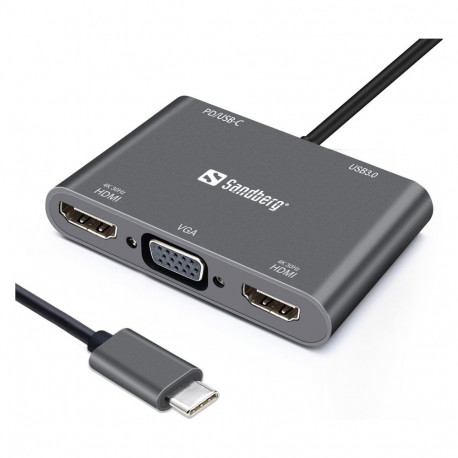 Sandberg dokk 136-35 USB-C 5-in-1 PD 100W