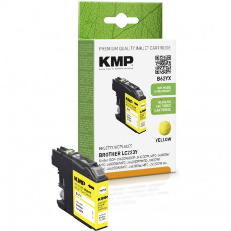 "KMP B62YX Tintenpatrone yellow kompatibel mit Brother LC-223 Y"