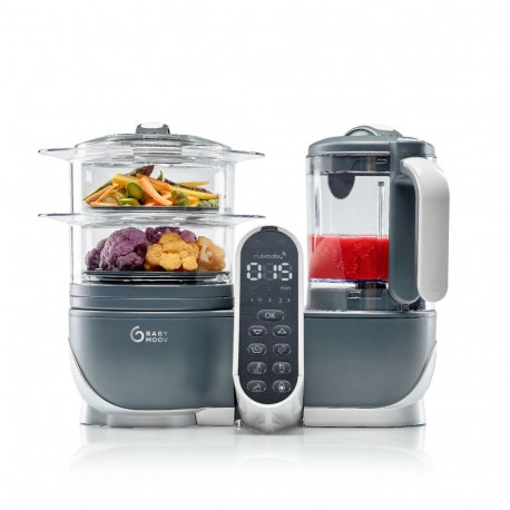 Babymoov Nutribaby + 6-in-1 multi-purpose baby food processor - Industrial Grey A001124