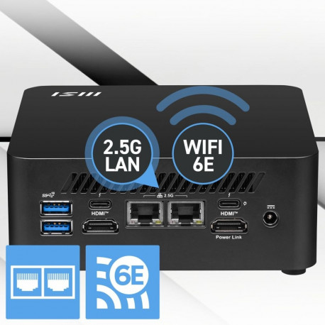 MSI Cubi NUC 1M Intel Core 3 100U (14th Gen - Series 1) Barebone, NUC, SFF, Mini Computer, HTPC, (NO