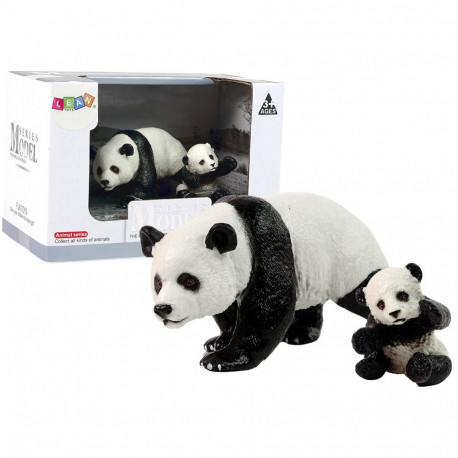 2 pandafiguuri komplekt noore pandaga, maailma loomad
