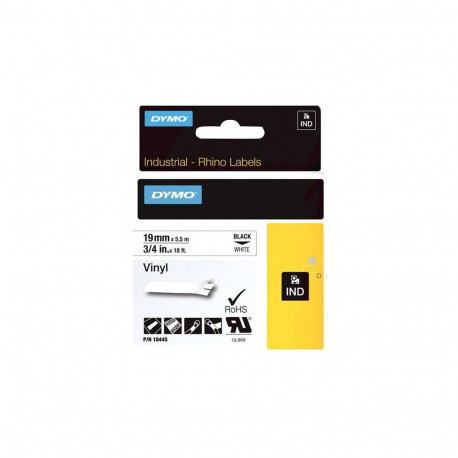 Label Tape - DYMO 18445 Black White