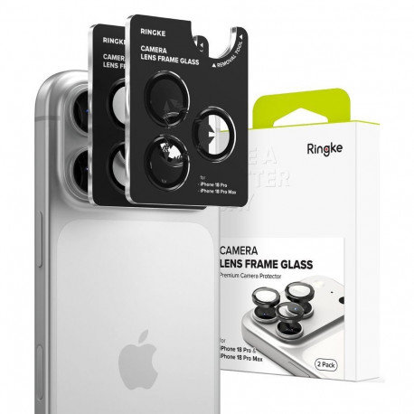 Ringke Ringke Camera Frame Protector 2-Pack Tempered Glass for iPhone 18 Pro / Pro Max - Black