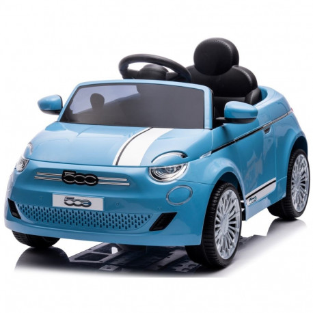 Auto na akumulator Jeździk FIAT 500 Elektro - jasny niebieski