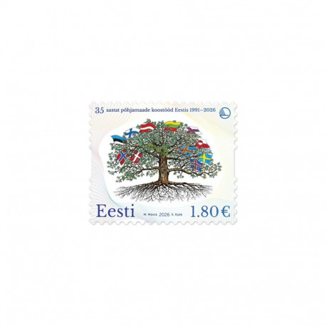 Postmark nominaal 1,80 eur (Eesti sisene alates 01.02.26) Balti-Põhjala koostöö 35