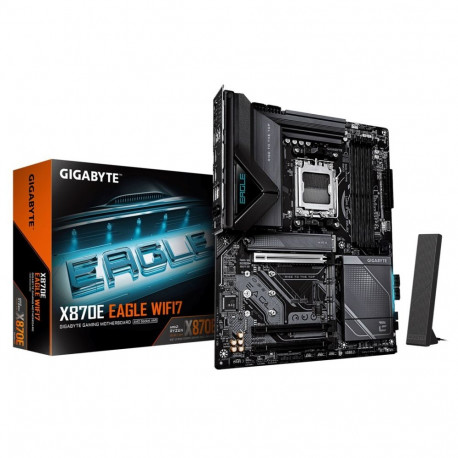 GIGABYTE X870E EAGLE WIFI7 Motherboard - Supports AMD Ryzen 9000 CPUs, 16+2+2 Phases Digital VRM, up