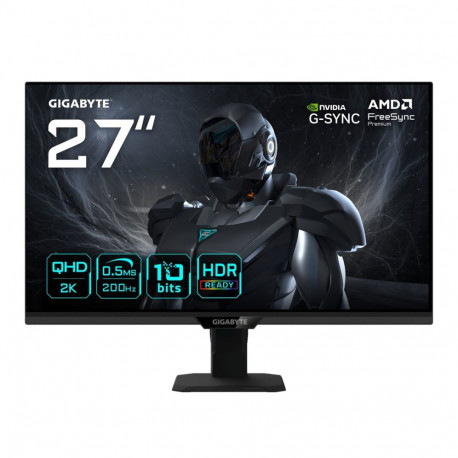 GIGABYTE G27Q20T 27” QHD Gaming Monitor - 2560 x 1440, 200Hz, 0.5ms, 350 cd/m², G-Sync Compatible, F