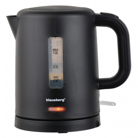 Czajnik elektryczny, turystyczny, czarny, 1,0l, klausberg, kb-9046