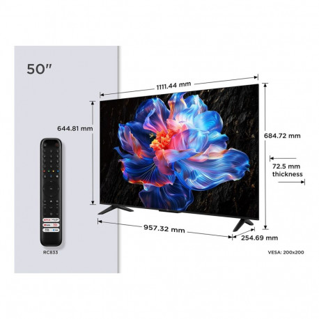 TCL P6K 50P6K TV 127 cm (50") 4K Ultra HD Smart TV Wi-Fi Metallic
