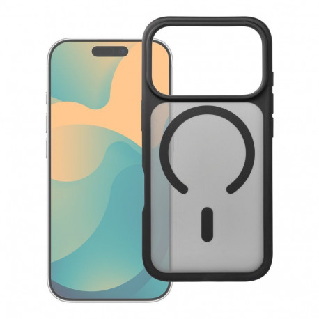 Case for iPhone `15 Pro Max Forcell F-Protect Smoke Hybrid Premium Lite compatible with MagSafe blac