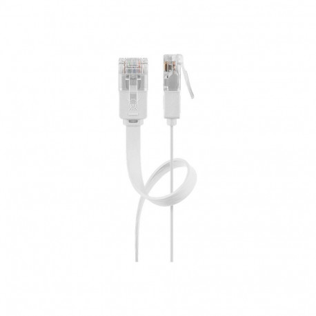 "Goobay Patchkabel RJ45 Stecker > RJ45 Stecker CAT.6 U/UTP (wei, 5 Meter, Flachkabel)"