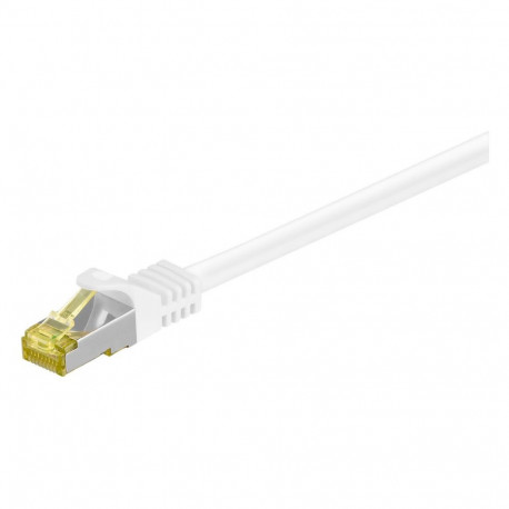 "Goobay 0.25m RJ45 Patchkabel CAT 6A S/FTP (PiMF), 500 MHz, mit CAT 7 Rohkabel, weiß LSZH halogenfre