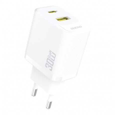 Dudao Dudao A27TEU PD 30W GaN USB-A USB-C Wall Charger - White