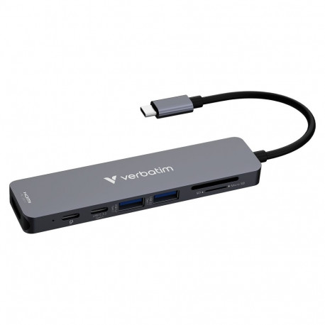 "D VERBATIM USB-C Essentials Multiport Hub 7 Anschlüsse"