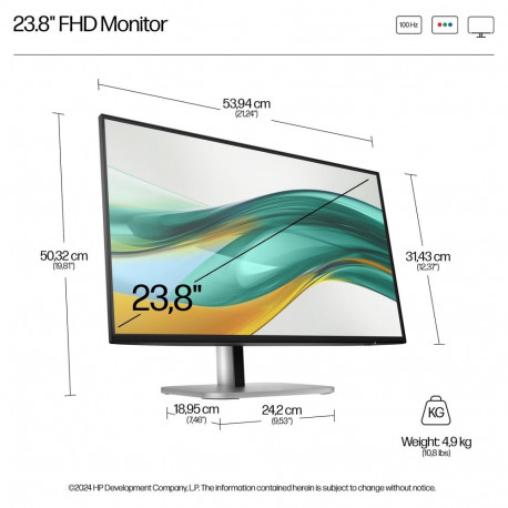 524pf IPS FHD 1920x1080@100Hz DP/HDMI 350cd 5ms, ilma jalata