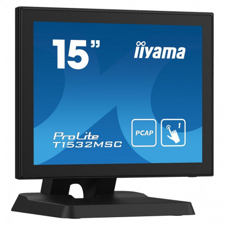 IIYAMA LCD-monitor T1532MSC-B5X 38,1CM 15Zoll 4:3 projitseeritud mahtuvuslik 10-punktiline puuteekra