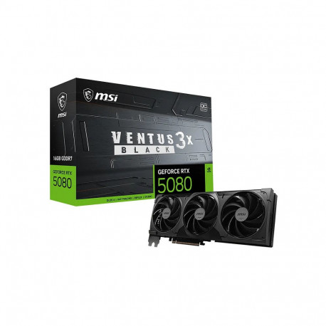 "RTX 5080 16GB MSI VENTUS 3X OC BLACK GDDR7 3 Fan"