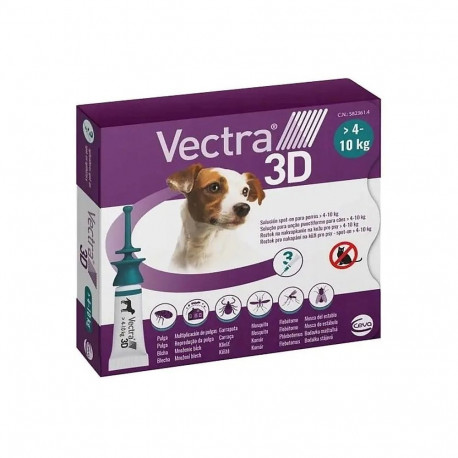 CEVA Vectra 3D (4-10kg) - anti-parasite drops for dogs - 3 x 1ml