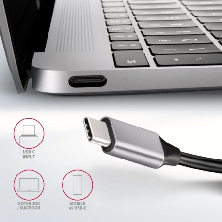 Axagon USB-jaotur HMC-HCR3A 3x USB-A + HDMI + SD/microSD USB-C 3.2 Gen 1 20cm juhtmega USB 3.2 Gen 1
